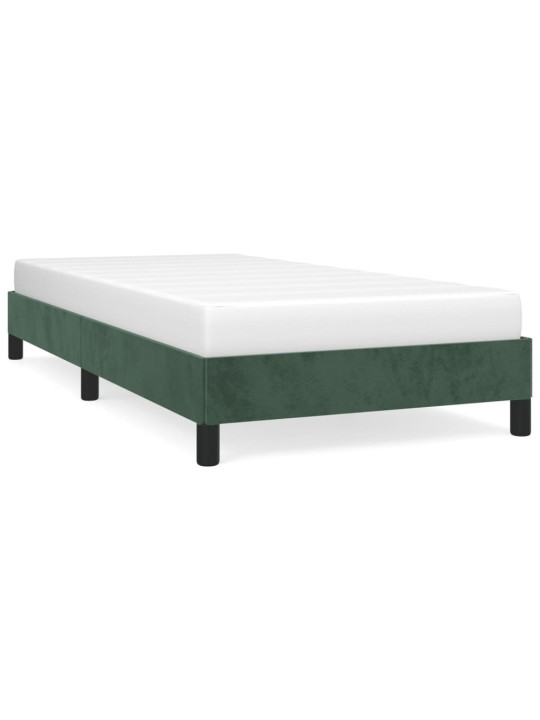 Rám postele bez matrace tmavě zelená 90 x 200 cm samet