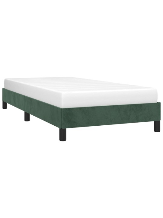 Rám postele bez matrace tmavě zelená 90 x 200 cm samet