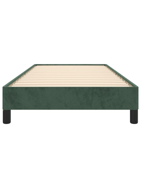 Rám postele bez matrace tmavě zelená 90 x 200 cm samet