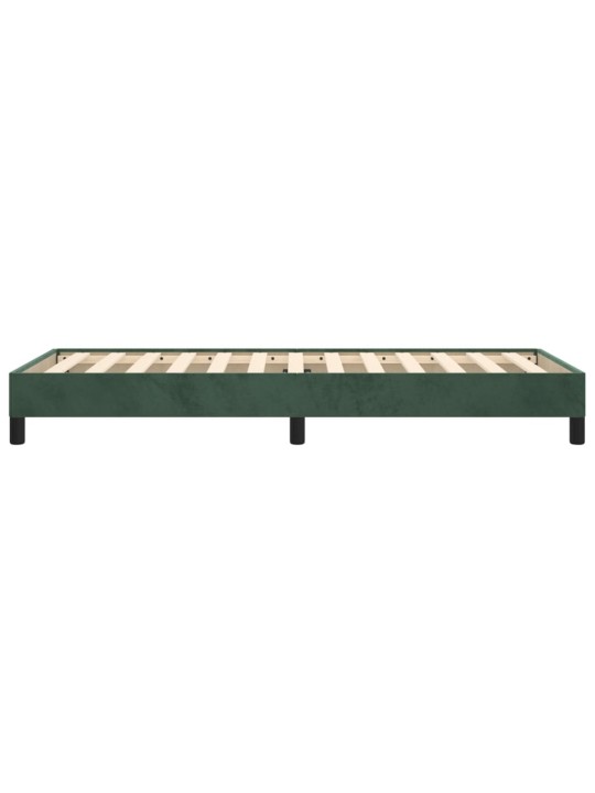 Rám postele bez matrace tmavě zelená 90 x 200 cm samet