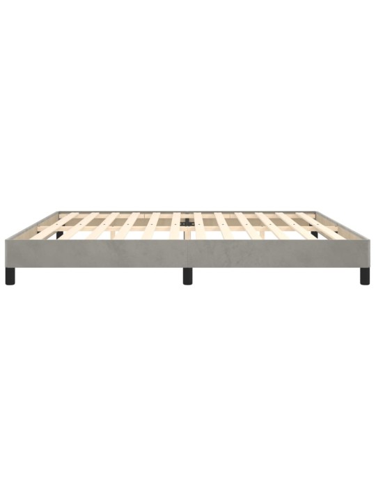 Rám postele bez matrace světle šedý 200 x 200 cm samet