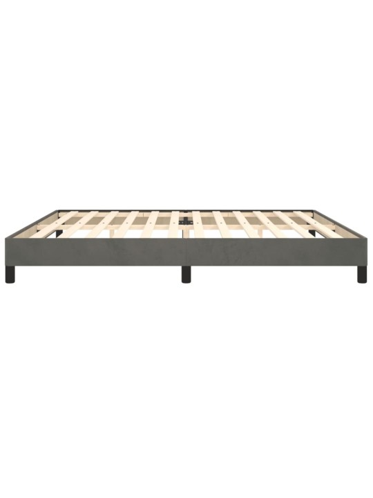 Rám postele bez matrace tmavě šedý 200 x 200 cm samet