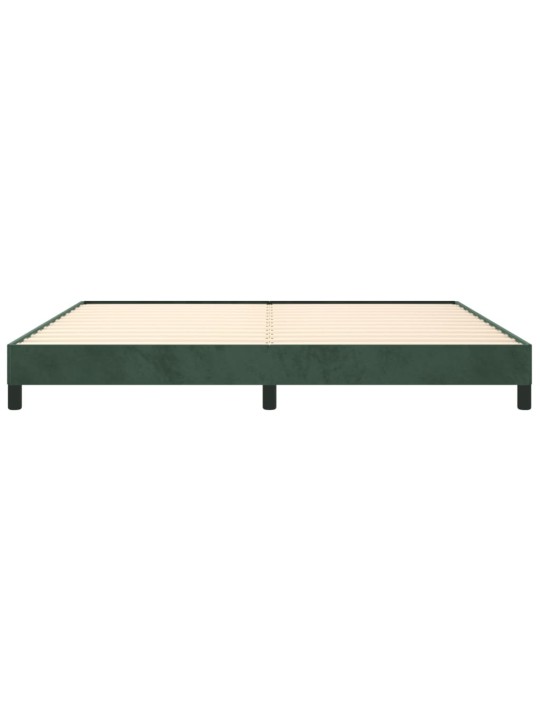 Rám postele bez matrace tmavě zelená 200 x 200 cm samet