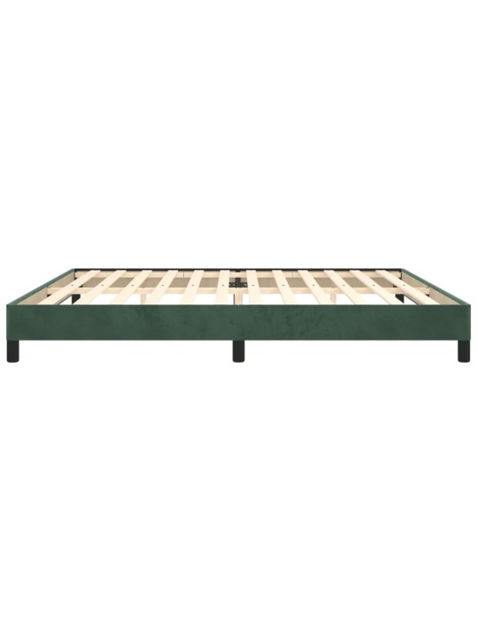 Rám postele bez matrace tmavě zelená 200 x 200 cm samet