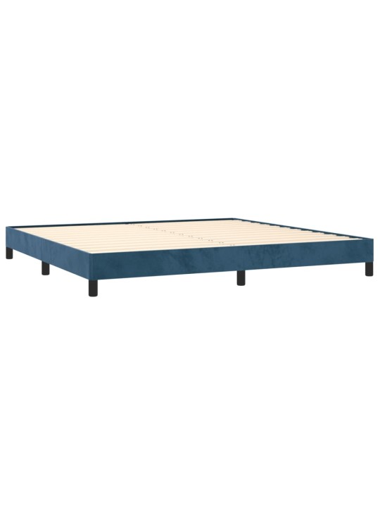 Rám postele bez matrace tmavě modrý 200x200 cm samet