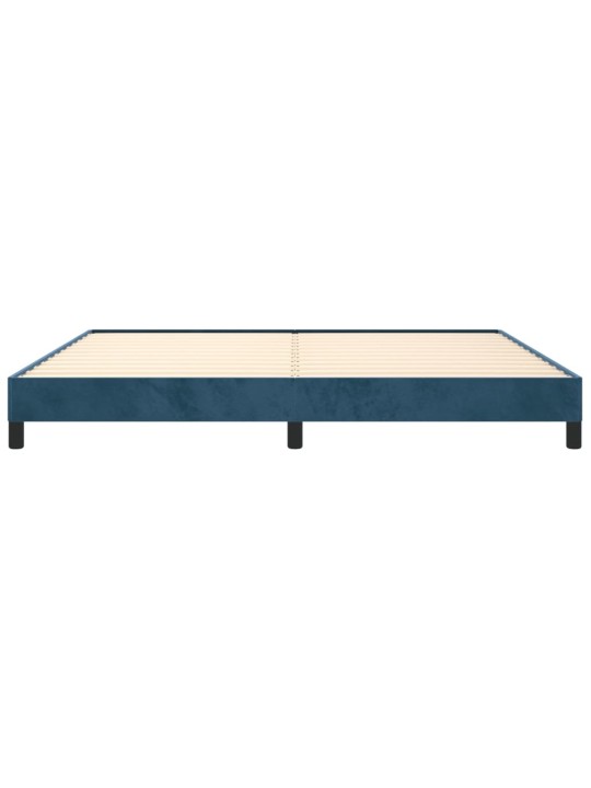 Rám postele bez matrace tmavě modrý 200x200 cm samet