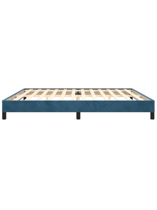 Rám postele bez matrace tmavě modrý 200x200 cm samet