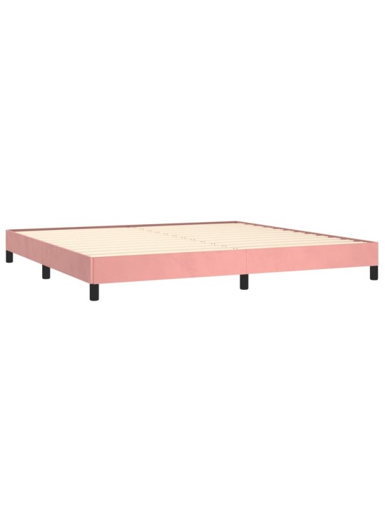 Rám postele růžový 200 x 200 cm samet
