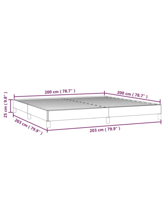 Rám postele růžový 200 x 200 cm samet