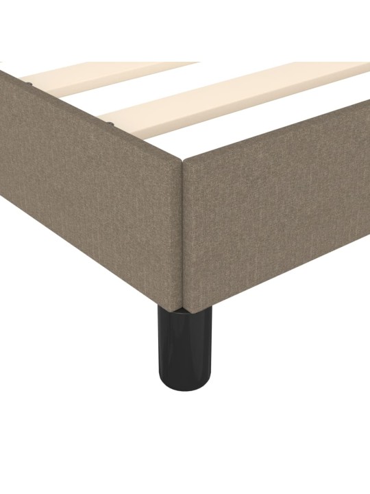 Rám postele bez matrací taupe 90x200 cm textil