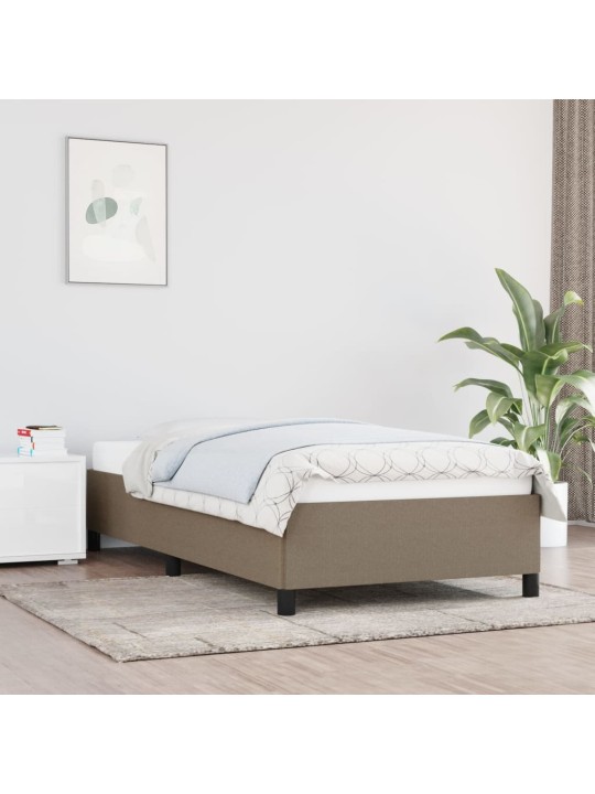 Rám postele bez matrací taupe 90x200 cm textil