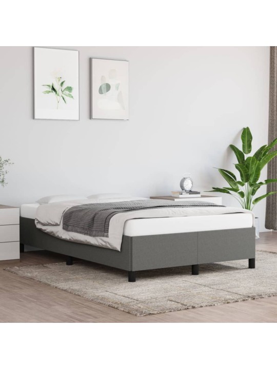 Rám postele bez matrace tmavě šedá 120 x 200 cm textil