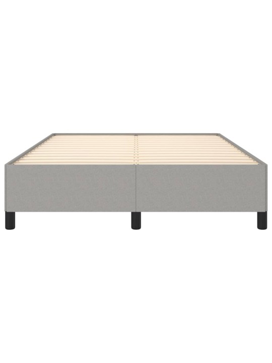 Rám postele bez matrace světle šedý 140 x 190 cm textil