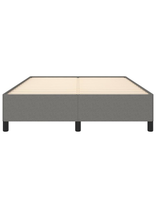 Rám postele bez matrace tmavě šedý 140 x 190 cm textil