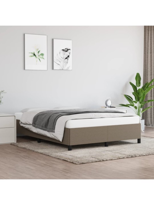 Rám postele bez matrace taupe 140 x 200 cm textil