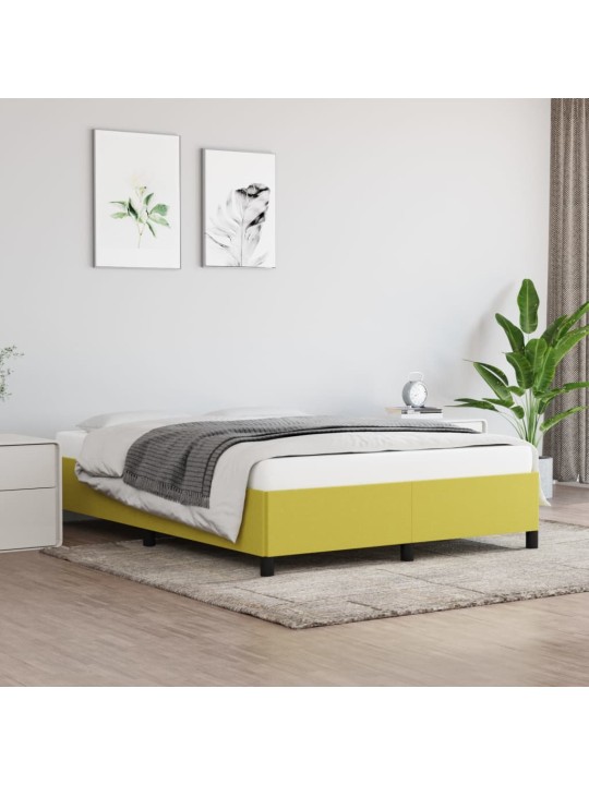 Rám postele bez matrace zelený 140 x 200 cm textil