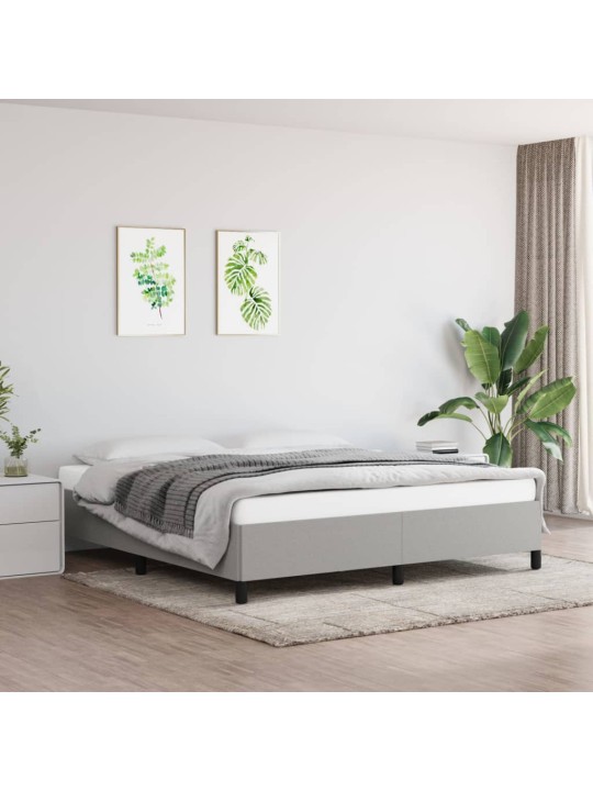 Rám postele bez matrace světle šedý 180 x 200 cm textil
