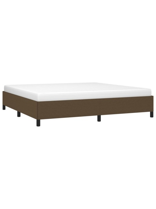 Rám postele bez matrace tmavě hnědý 200 x 200 cm textil