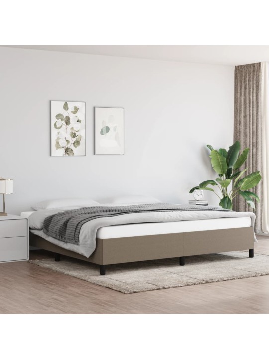 Rám postele bez matrace taupe 200 x 200 cm textil