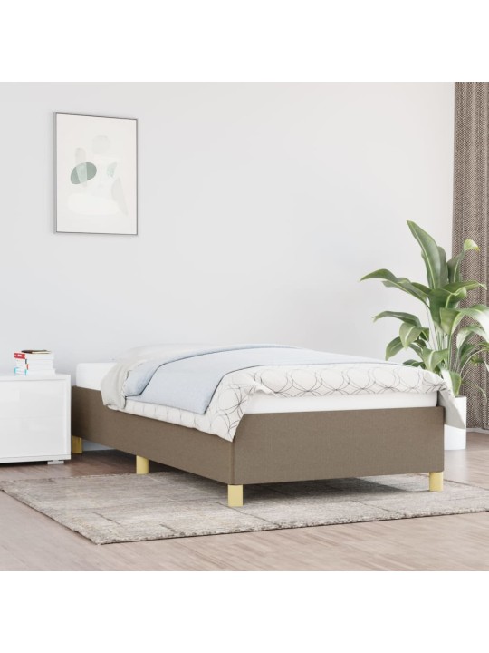 Rám postele bez matrací taupe 90x200 cm textil