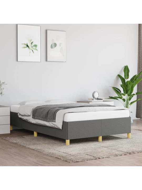 Rám postele bez matrace tmavě šedá 120 x 200 cm textil