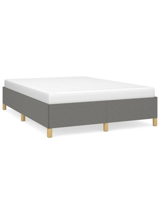 Rám postele bez matrace tmavě šedý 140 x 190 cm textil