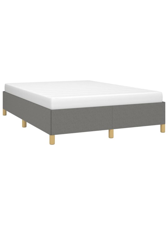 Rám postele bez matrace tmavě šedý 140 x 190 cm textil