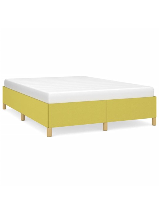 Rám postele bez matrace zelený 140 x 190 cm textil