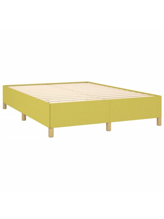 Rám postele bez matrace zelený 140 x 190 cm textil