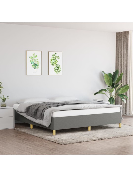 Rám postele bez matrace tmavě šedý 160 x 200 cm textil