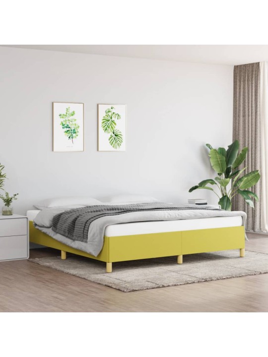 Rám postele bez matrace zelený 160 x 200 cm textil