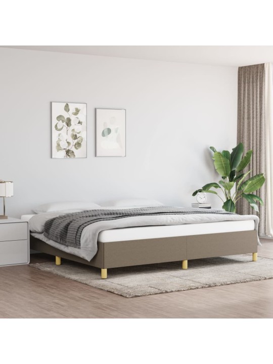 Rám postele bez matrace taupe 200 x 200 cm textil