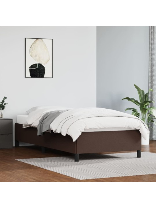 Rám postele hnědý 80 x 200 cm umělá kůže