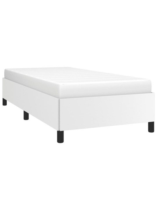 Rám postele bílý 90 x 190 cm umělá kůže