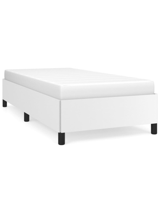 Rám postele bílý 90 x 200 cm umělá kůže