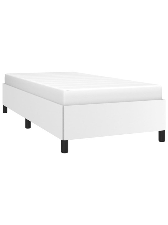 Rám postele bílý 90 x 200 cm umělá kůže