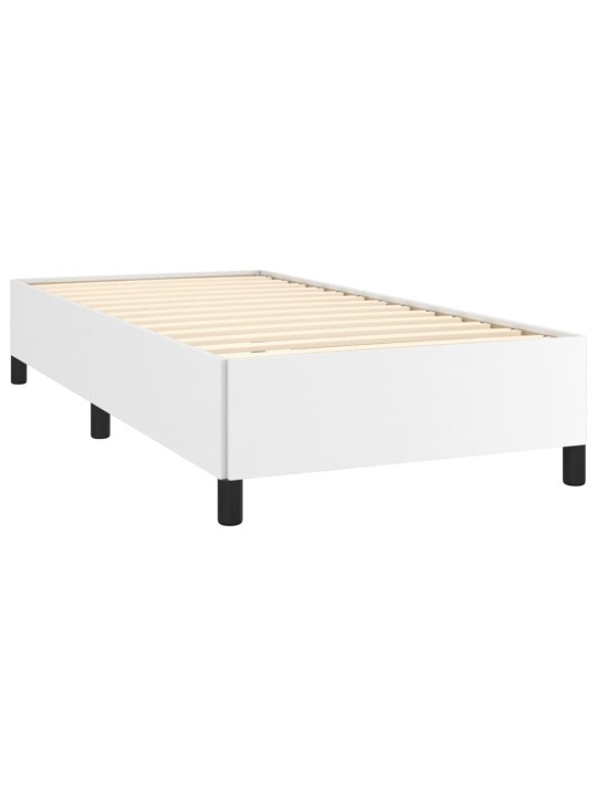 Rám postele bílý 90 x 200 cm umělá kůže
