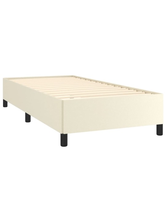 Rám postele krémový 90x200 cm umělá kůže