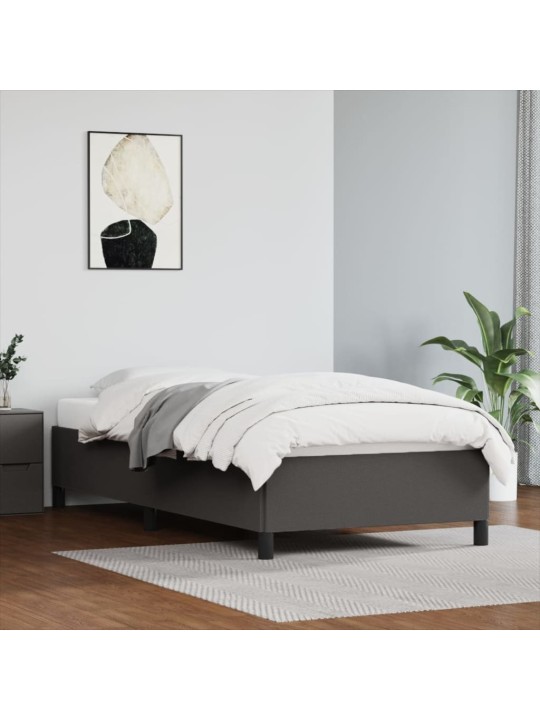 Rám postele šedý 90 x 200 cm umělá kůže