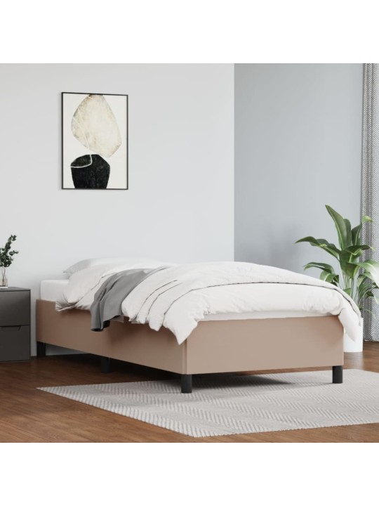 Rám postele cappuccino 100x200 cm umělá kůže