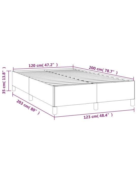Rám postele bílý 120 x 200 cm umělá kůže