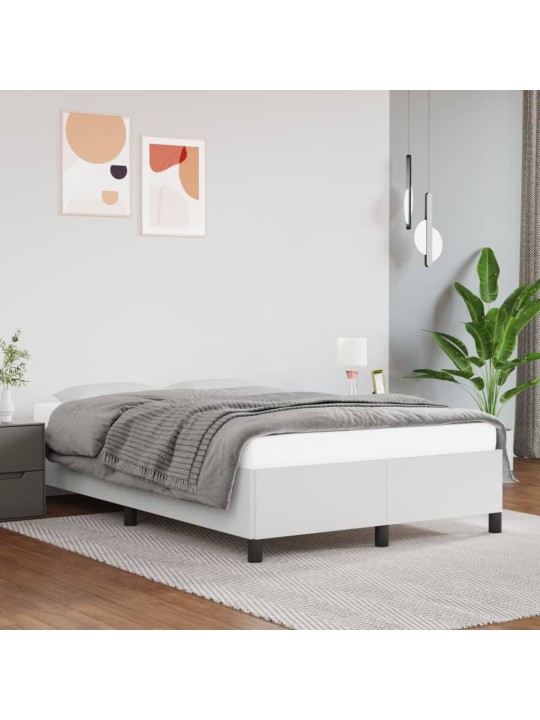 Rám postele bílý 120 x 200 cm umělá kůže