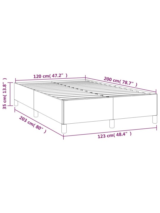 Rám postele krémový 120x200 cm umělá kůže