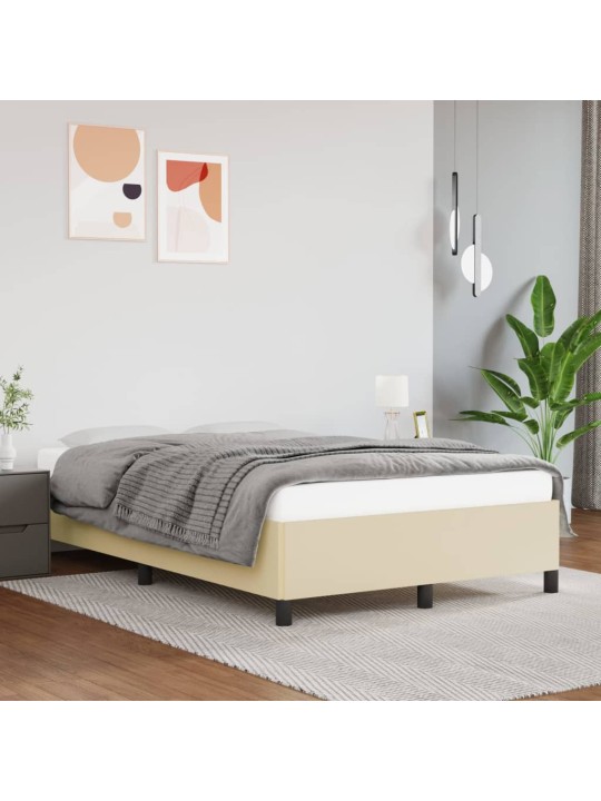 Rám postele krémový 120x200 cm umělá kůže