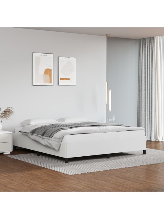 Rám postele bílá 180 x 200 cm umělá kůže