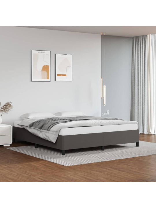 Rám postele šedá 180 x 200 cm umělá kůže