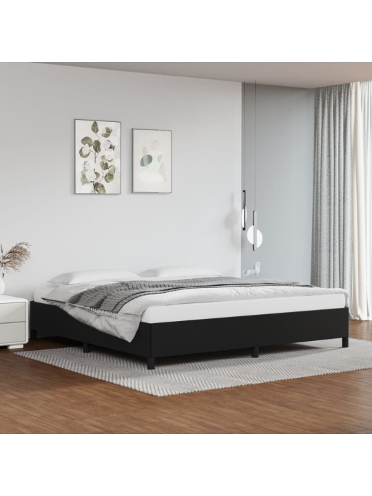 Rám postele černá 200 x 200 cm umělá kůže