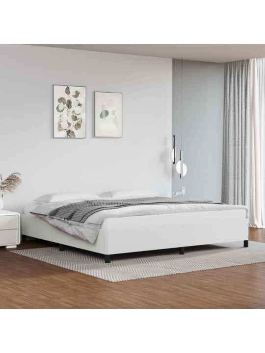 Rám postele bílá 200 x 200 cm umělá kůže