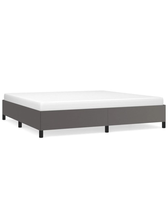 Rám postele šedá 200 x 200 cm umělá kůže