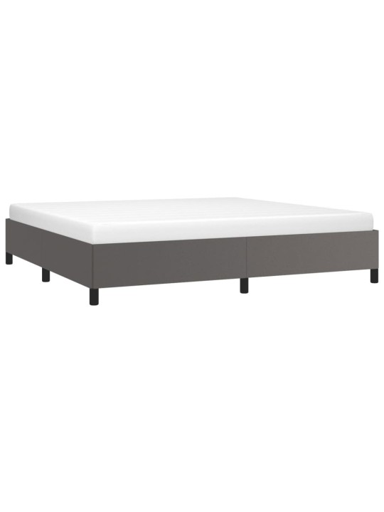 Rám postele šedá 200 x 200 cm umělá kůže